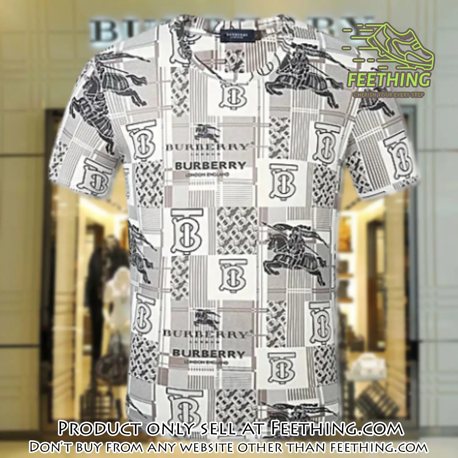 Burberry logo luxury brand unisex tshirt outfit for men women ft4726079